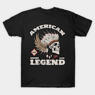 Skull Cherokee indian american legend T-Shirt